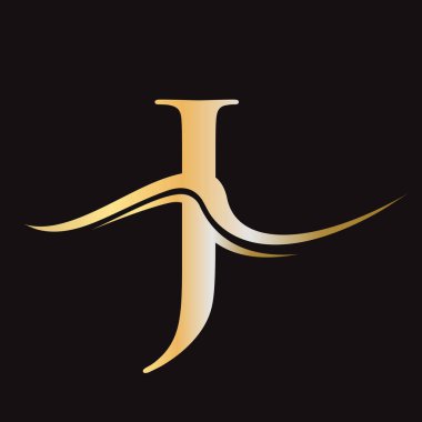J harfi logo vektör şablonu. J Logotype Simgesi. Lüks, Basit, Minimum ve Zarif J Logosu Tasarımı
