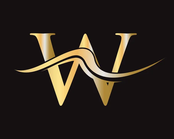 字母W标志向量模板 Wlogotype图标 雅致的W标志设计 — 图库矢量图片