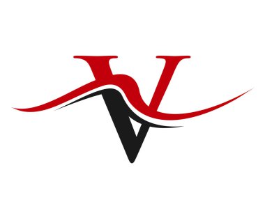 İlk Harf V Logo Tasarımı. Monogram ve Yaratıcı Alfabe V Logotype Vektör Şablonu