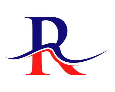 Baş harf R logo tasarımı. Monogram ve Yaratıcı Alfabe R Logotype Vektör Şablonu