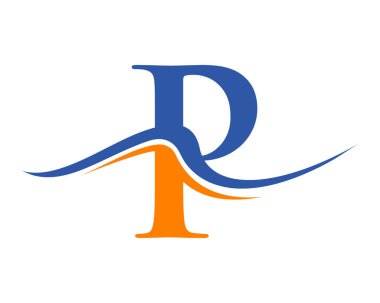 P harfinin baş harfi logo tasarımı. Monogram ve Yaratıcı Alfabe P Logotype Vektör Şablonu