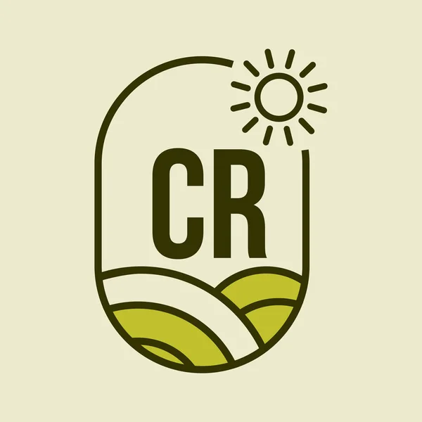 Logotipo Agricultura Letra Emblem Template Carta Agro Fazenda Agronegócio Sinal — Vetor de Stock