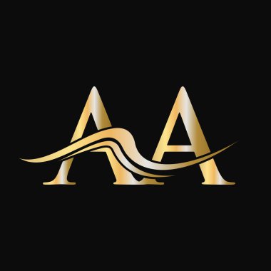 Adsız Alkolikler Logo Tasarımı. İlk AA Logotype Şablonu. AA Monogram İş ve Şirket Logosu