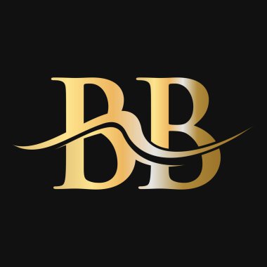 Harf BB Logo Tasarımı. İlk BB Logotype Şablonu. BB Monogram İş ve Şirket Logosu