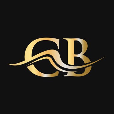 Harf CB Logo Tasarımı. İş ve Şirket logosu için ilk CB Logotype Şablonu