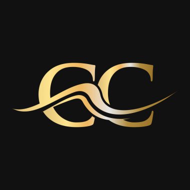Harf CC Logo Tasarımı. İş ve Şirket logosu için ilk CC Logotype Şablonu