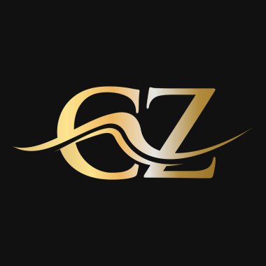 Harf CZ Logo Tasarımı. İş ve Şirket logosu için ilk CZ Logotype Şablonu