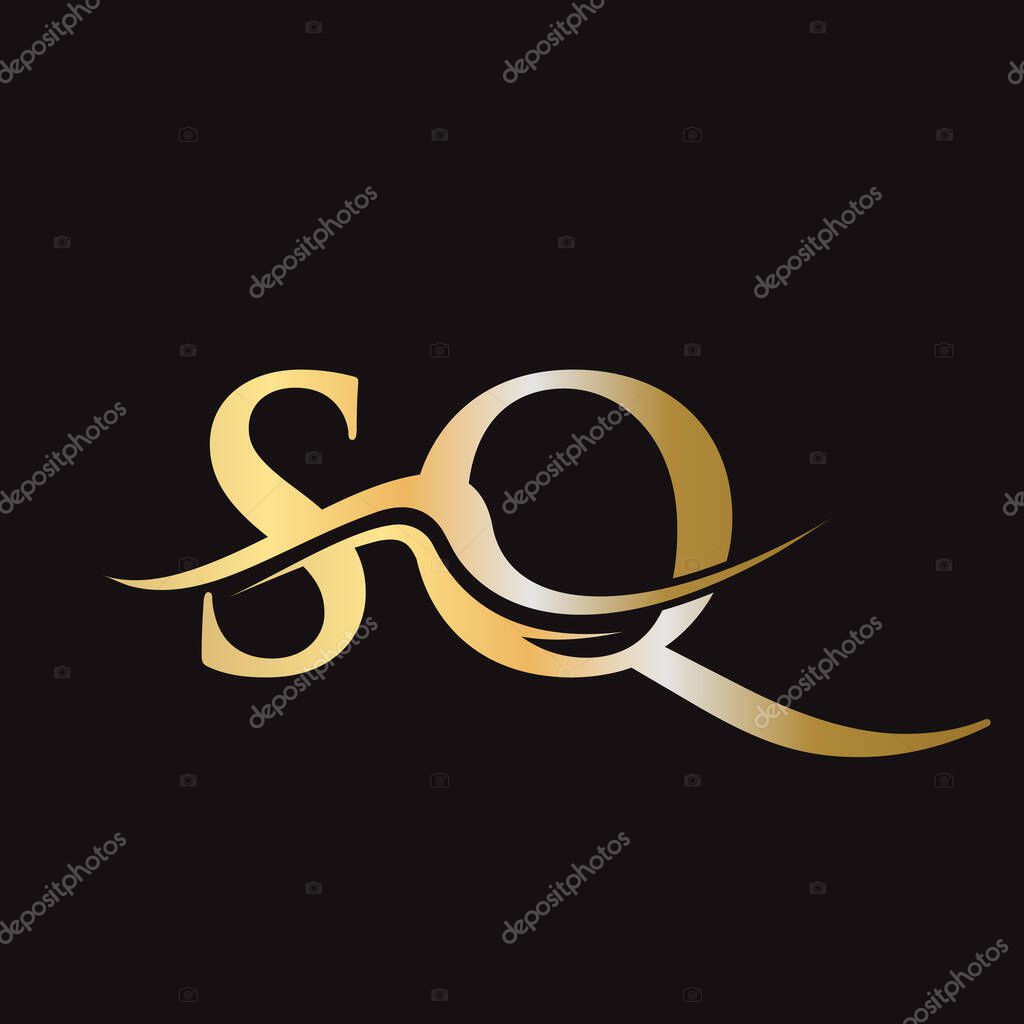 Letter SQ Logo Design. Initial SQ Logotype Template For Business And Company Logo