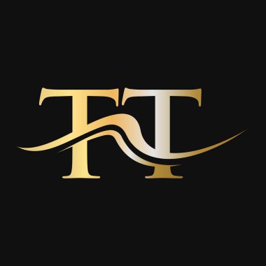 Harf TT Logo Tasarımı. İş ve Şirket logosu için ilk TT Logotype Şablonu