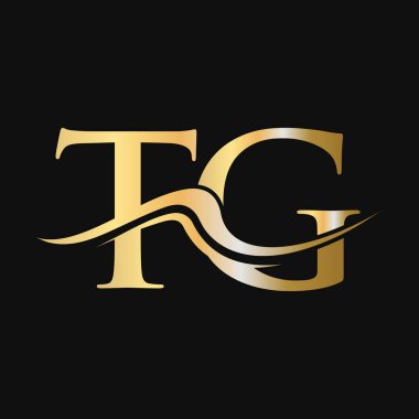 Harf TG Logo Tasarımı. İş ve Şirket logosu için ilk TG Logotype Şablonu