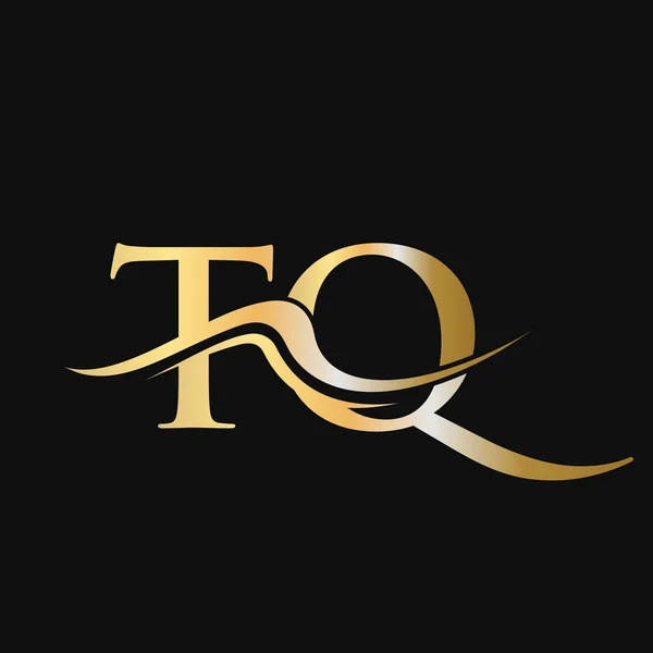Tqのロゴデザイン 初期のTqロゴテンプレート ビジネスと企業のロゴのためのテンプレート — ストックベクタ