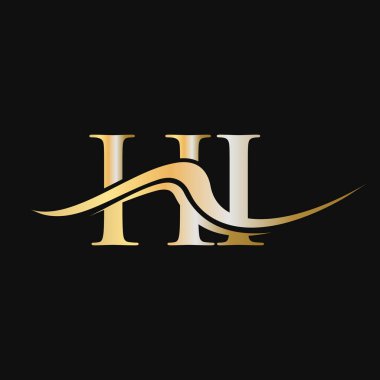 Harf HI Logo Tasarımı. İş ve Şirket Logosu için Başlangıç HI Logotype Şablonu