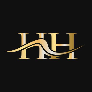 Harf HH Logo Tasarımı. İş ve Şirket logosu için başlangıç HH Logotype Şablonu