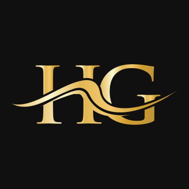 Harf HG Logo Tasarımı. İş ve Şirket logosu için başlangıç HG logosu şablonu