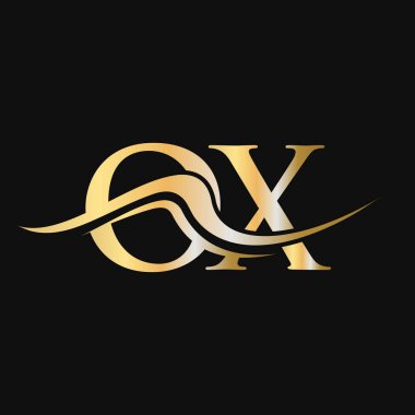 Mektup OX Logo Tasarımı. İş ve Şirket Logosu için Başlangıç OX Logotype Şablonu
