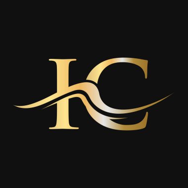 Harf IC Logo Tasarımı. İş ve Şirket logosu için başlangıç IC Logotype Şablonu