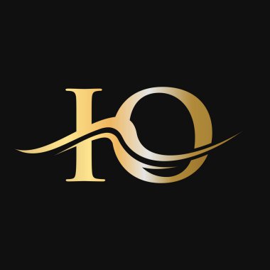 Harf IO Logo Tasarımı. İş ve Şirket logosu için başlangıç IO Logotype Şablonu