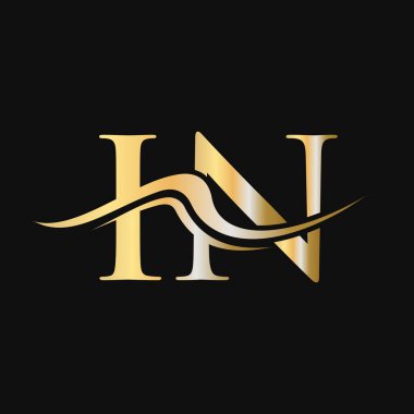 Mektup In Logo Tasarımı. İş ve Şirket logosu için başlangıç logosu şablonu