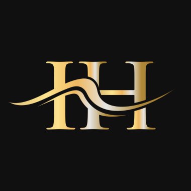 Harf IH Logo Tasarımı. İş ve Şirket logosu için başlangıç IH Logotype Şablonu