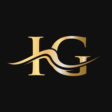 Harf IG Logo Tasarımı. İş ve Şirket logosu için başlangıç IG Logotype Şablonu