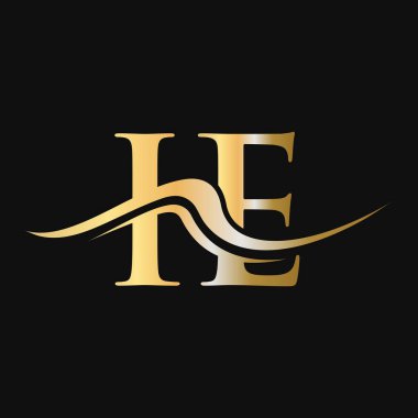 Harf IE Logo Tasarımı. İş ve Şirket logosu için ilk IE Logotype Şablonu