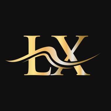 LX Logo Tasarımı. İş ve Şirket logosu için ilk LX Logotype Şablonu