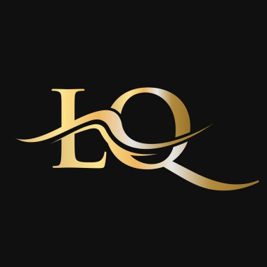 Harf LQ Logo Tasarımı. İş ve Şirket logosu için ilk LQ Logotype Şablonu