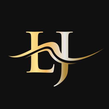 LJ Logo Tasarımı. İş ve Şirket logosu için başlangıç LJ Logotype Şablonu