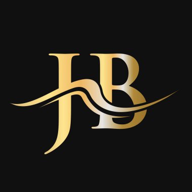 Harf JB Logo Tasarımı. İş ve Şirket logosu için ilk JB Logotype Şablonu