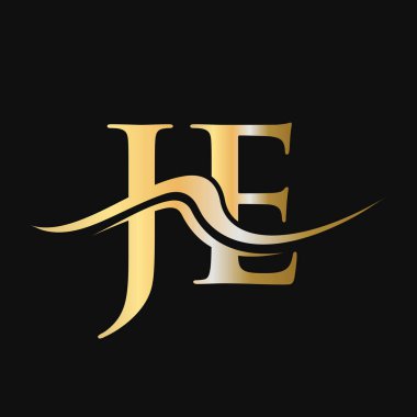 JE Logo Tasarımı. İş ve Şirket logosu için ilk JE Logotype Şablonu