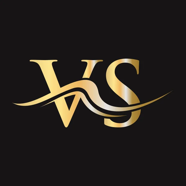 Harf ve Logo Tasarımı. İş ve Şirket logosu için ilk VS Logotype Şablonu