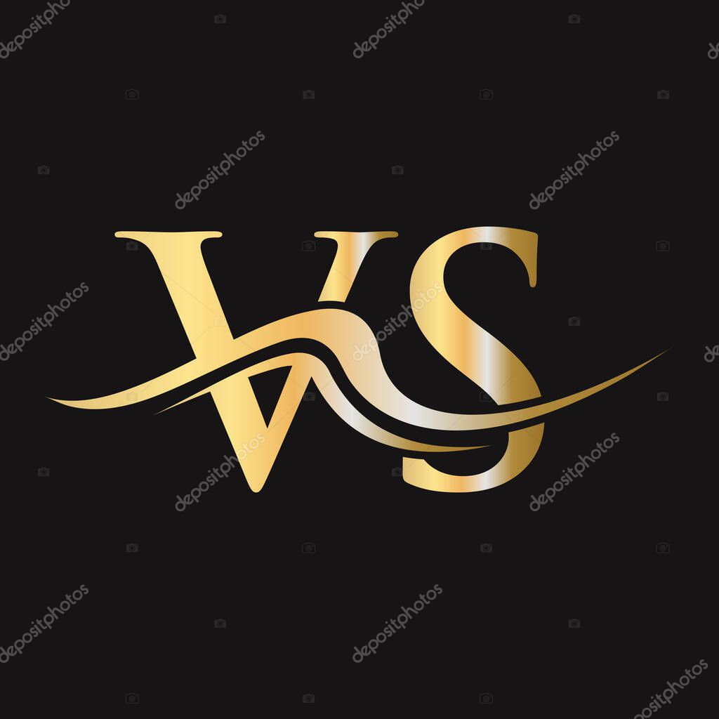 Letter VS Logo Design. Initial VS Logotype Template For Business And Company Logo