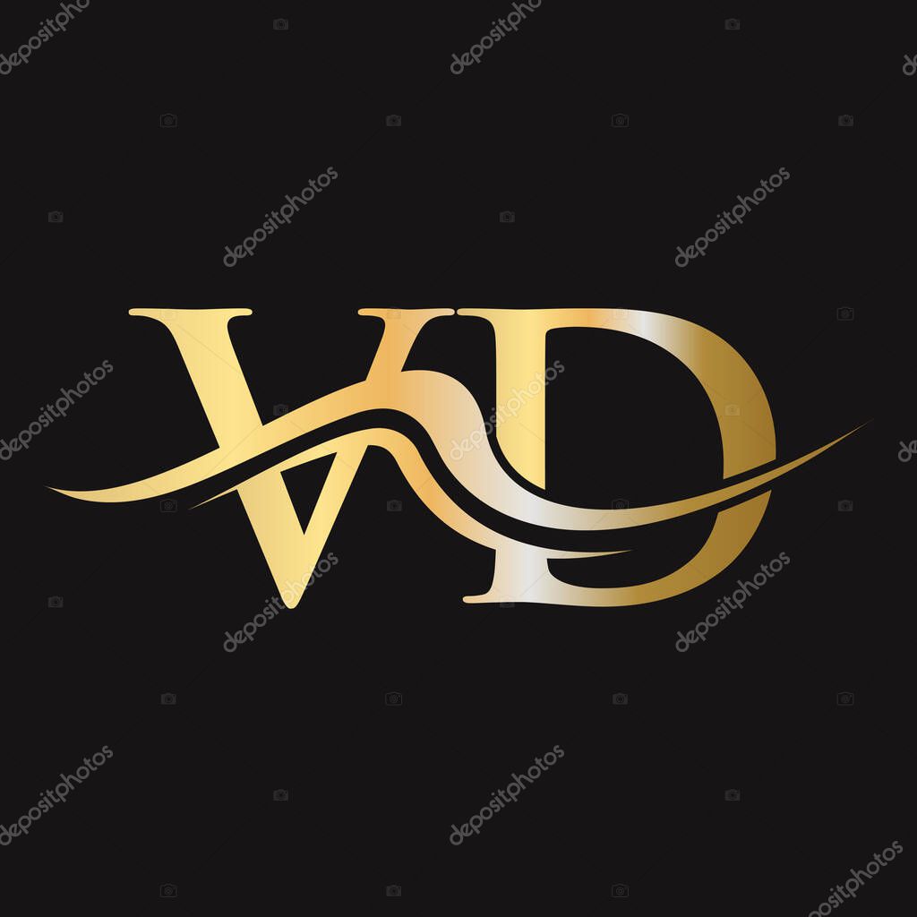 Letter VD Logo Design. Initial VD Logotype Template For Business And Company Logo