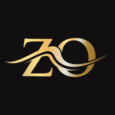 Harf ZO Logo Tasarımı. İş ve Şirket logosu için ilk ZO Logotype Şablonu