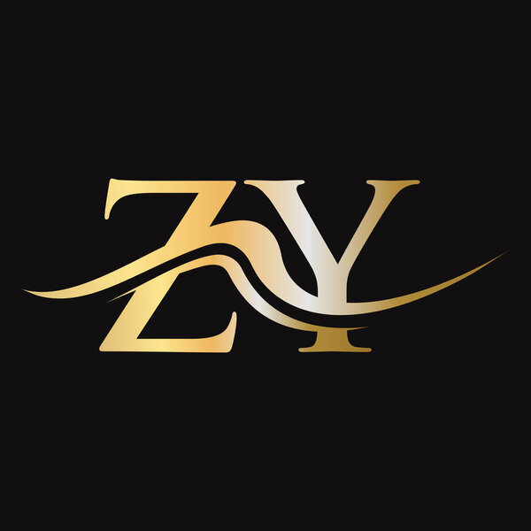 Letter ZY Logo Design. Initial ZY Logotype Template For Business And Company Logo