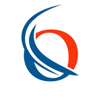 Modern Harf O Logo Şablonu. O Harf Logosu Tasarımı Swoosh Simgesi Vektörü.