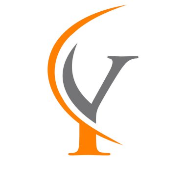 Modern Y harfi logo şablonu. Y Harfi Logo Tasarımı ve Swoosh Simgesi Vektörü.