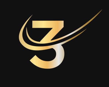 Modern trendli Yaratıcı Mektup 3 Logo Vektörü. İş ve şirket kimliği için 3 Bağlantılı Logo.