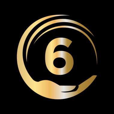 6. mektubun el bakım logosu şablonu. İlk Birlik Yardım Vakfı İşareti. 6 Harf Şablonlu Birlik Ekibi Çalışma Logosu Tasarımı