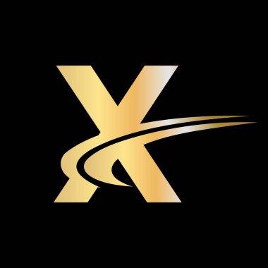 X harfi logo tasarım vektör şablonu. Soyut X harfi logo tasarımı