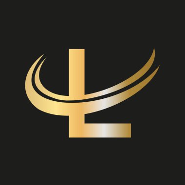 Şirketiniz için zarif ve şık bir L logosu tasarımı. L harfi logo tasarımı. Lüks markalar için L Logosu