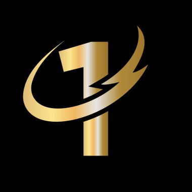Yaratıcı modern iş tipografi vektör şablonlu ilk 1 harfli logo. Yaratıcı soyut harf 1 logo tasarımı
