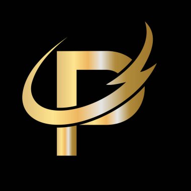 İş ve şirket kimliği için modern P Logosu Tasarımı. Lüks konseptli yaratıcı P harfi