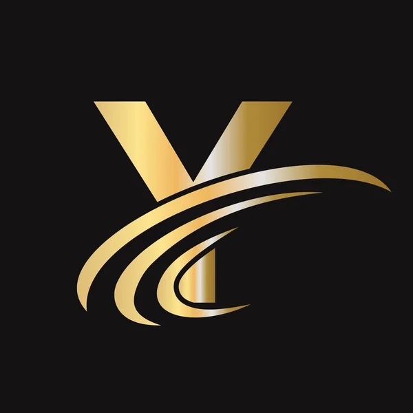 Initiële Letter Logo Met Luxe Concept Modern Logo Ontwerp Basis — Stockvector