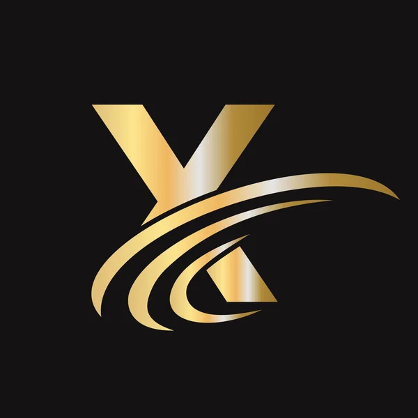 Początkowe Logo Litery Luksusową Koncepcją Nowoczesne Logo Design Oparte Alfabetu — Wektor stockowy