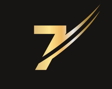 İlk harf 7 Logo Şablonu Modern ve Basit Tasarım. 7 İş ve Şirket Kimliği Logosu, Modern, Düz ve Minimalist İşaretler