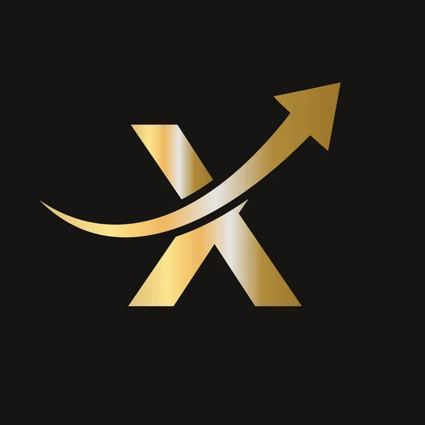 Logo Finanza Letter Concept Logo Commerciale Finanziario Lettera Logo Finanziario — Vettoriale Stock