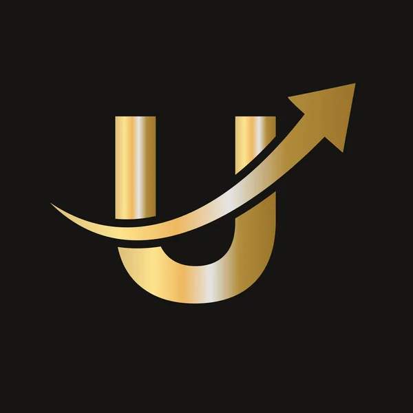 Logo Finance Sur Letter Concept Logo Commercial Marketing Financier Lettre — Image vectorielle