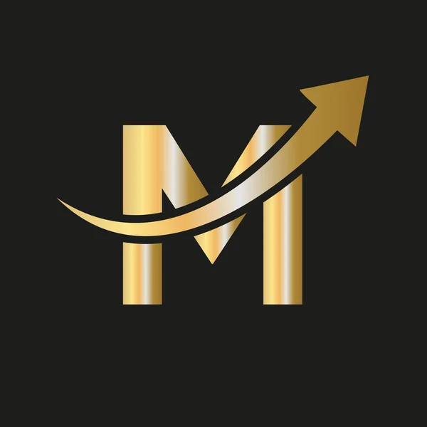 Finanční Logo Letter Concept Marketing Finanční Obchodní Logo Písmeno Finanční — Stockový vektor