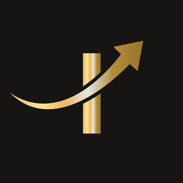 Financiar Logotipo Carta Conceito Marketing Logotipo Negócios Financeiros Carta Logotipo — Vetor de Stock